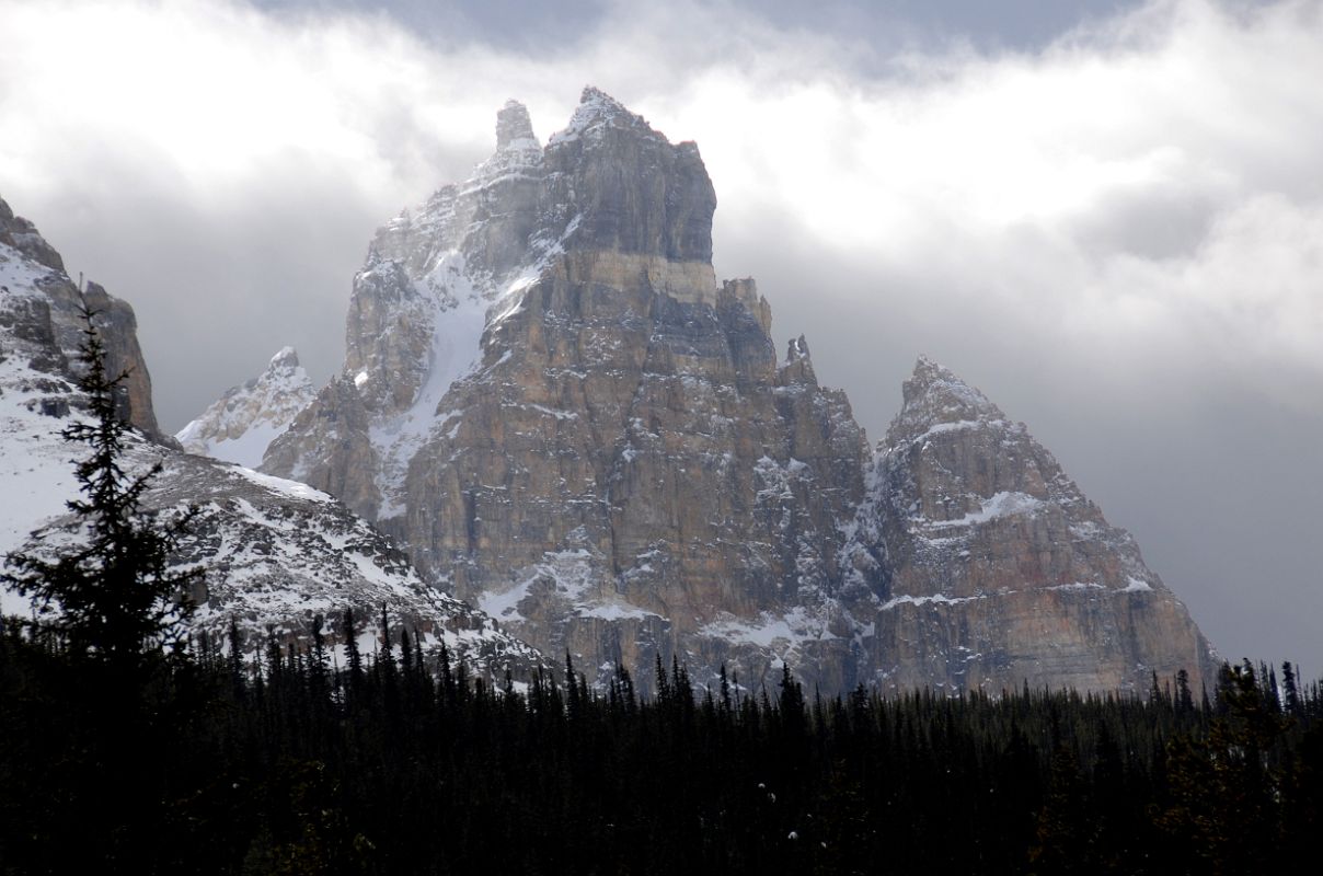 15 Cathedral Crags From Trans Canada Highway In Yoho In Winter